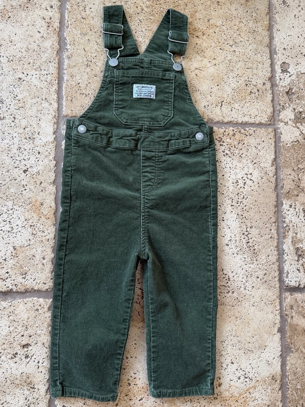 Levi's 24 Month Green Corduroy Kids Overalls